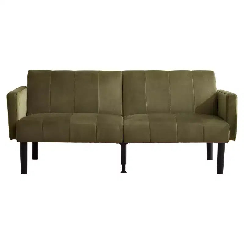 Divano letto futon convertibile da 75'' con schienale regolabile, divanetto imbottito per soggiorno