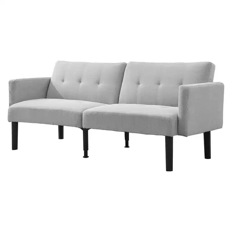 Divano letto futon convertibile da 75'' con schienale regolabile, divanetto imbottito per soggiorno