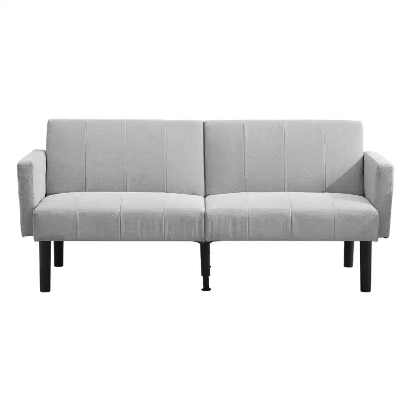 Divano letto futon convertibile da 75'' con schienale regolabile, divanetto imbottito per soggiorno