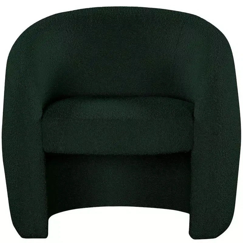 Poltrona in pelle vegana e tessuto Boucle Acadia