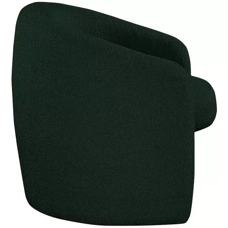 Poltrona in pelle vegana e tessuto Boucle Acadia