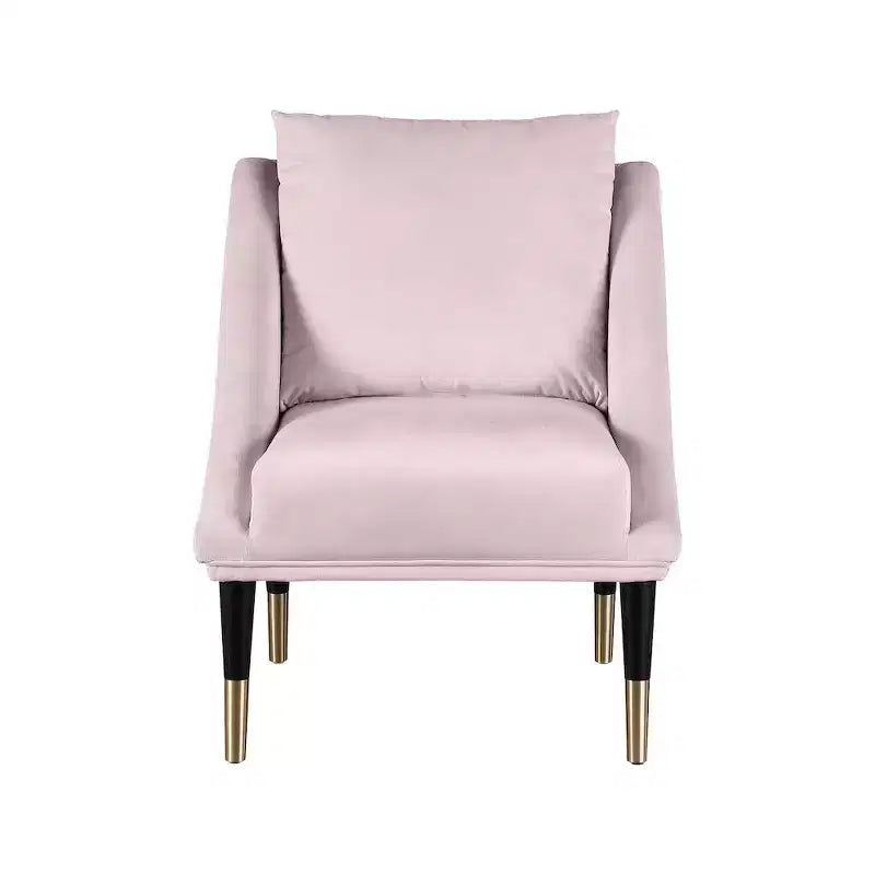Poltrona in velluto con gambe in legno