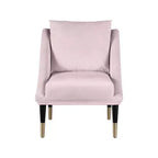 Poltrona in velluto con gambe in legno