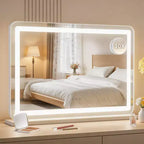 Specchio LED da Trucco con Luci, 3 Modalità di Colore Dimmerabili, Ingrandimento 10X, Controllo Touch