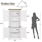 Armadietto angolare contenitore alto 170 cm con ante in vetro