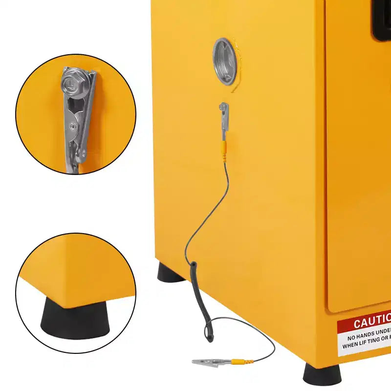 Armadio di sicurezza per liquidi infiammabili – 17 x 17 x 22 pollici, 1 anta, ripiano regolabile