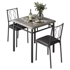 Set tavolo da pranzo per 2 con sedie imbottite