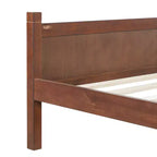 Letto a piattaforma Queen con pannello piatto, testiera e pediera – Grana del legno Noce scuro