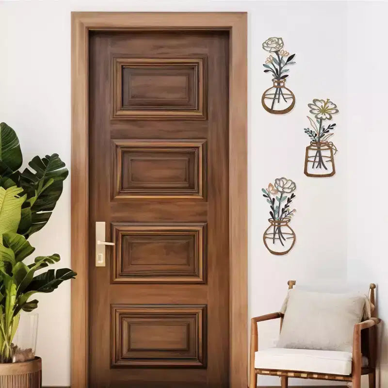 Decorazione Murale Rustica in Metallo a Forma di Fiore - Decorazione da Parete in Stile Fattoria per Camera da Letto, Soggiorno e Altro Ancora
