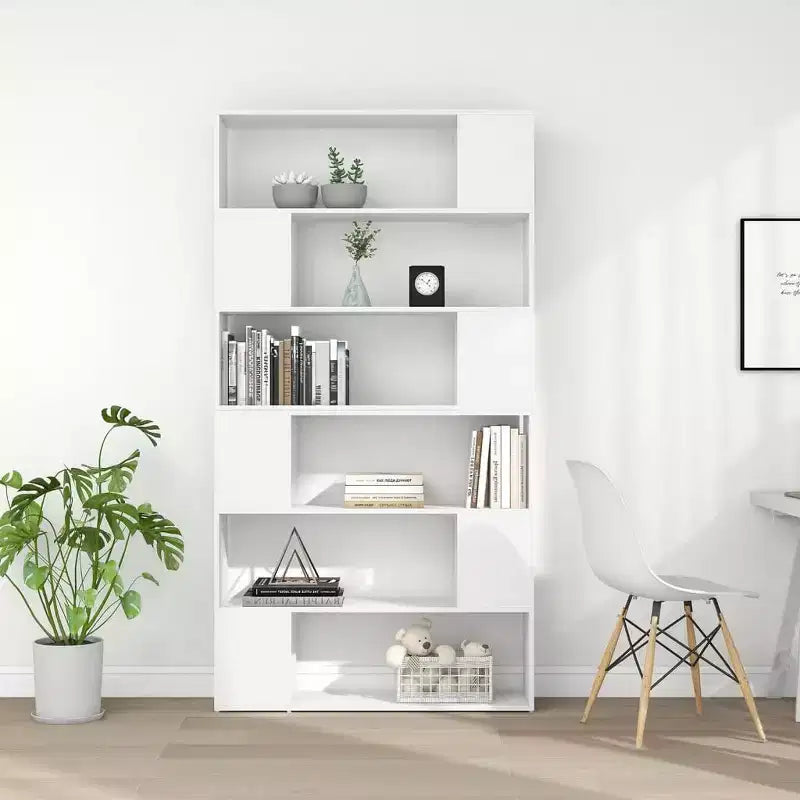 Libreria Divisoria – Legno Composito Bianco, 100x24x188 cm
