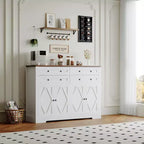 Credenza a Buffet da 55 Pollici con 4 Ante e 4 Cassetti