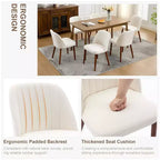 Set di 2 sedie da pranzo imbottite con gambe in legno