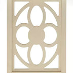 Scrivania con cassetto e gambe con pannello floreale – Bianco Antico, 111,76 cm di larghezza
