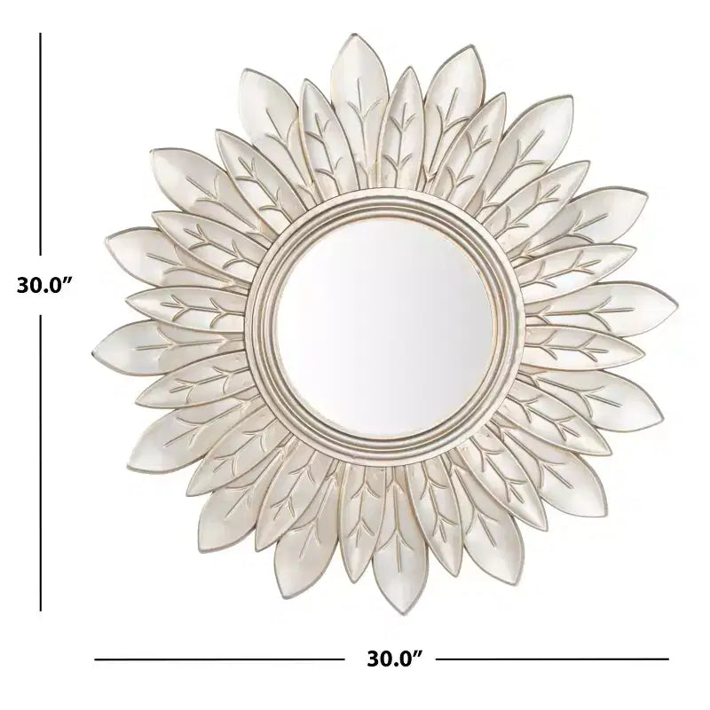 Specchio da parete a raggiera con cornice in MDF