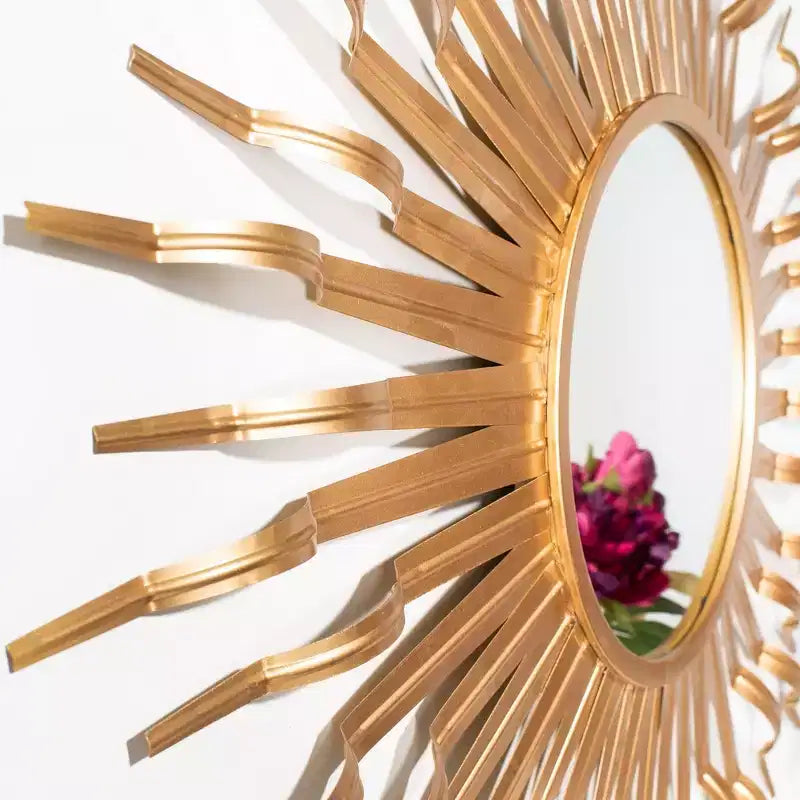 Specchio da parete a raggiera con cornice in MDF
