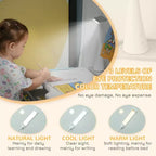 Set Tavolo e Sedie per Bambini con Lampada LED USB e Cassetto Contenitore