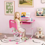 Set Tavolo e Sedie per Bambini con Lampada LED USB e Cassetto Contenitore