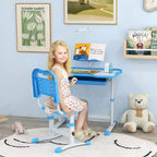 Set Tavolo e Sedie per Bambini con Lampada LED USB e Cassetto Contenitore