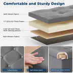 Panca Pouf Contenitore Pieghevole in Velluto da 43" con Cofanetto Giocattoli, Supporta fino a 300 kg