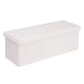 Panca Pouf Contenitore Pieghevole in Velluto da 43" con Cofanetto Giocattoli, Supporta fino a 300 kg