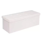 Panca Pouf Contenitore Pieghevole in Velluto da 43" con Cofanetto Giocattoli, Supporta fino a 300 kg